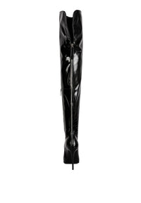 Eclectic Patent Pu Long Stiletto Boots