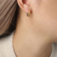 18K Gold-Plated Huggie Earrings