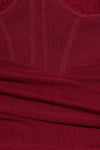 Cutout One-Shoulder Midi Bandage Dress