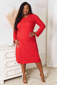 Sultry Elegance Full-Figure Red Dress