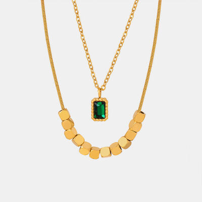 18K Gold-Plated Double-Layered Necklace