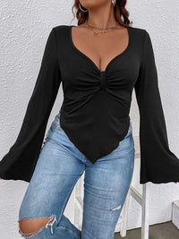 Plunge Flare Sleeve Top
