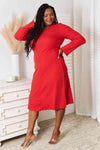 Sultry Elegance Full-Figure Red Dress