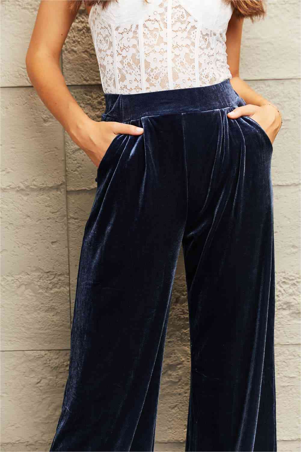 Wide Leg Pants with Pockets