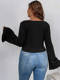 Plunge Flare Sleeve Top