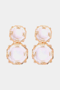 Glam Life - Geometrical Shape Zinc Alloy Frame Dangle Earrings